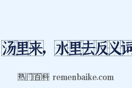 汤里来，水里去反义词是什么意思的图片